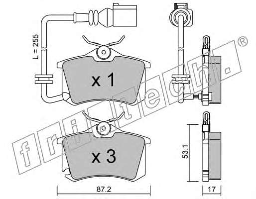 Комплект тормозных колодок, дисковый тормоз