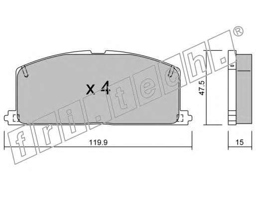 Комплект тормозных колодок, дисковый тормоз
