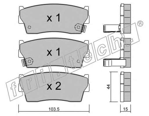 Комплект тормозных колодок, дисковый тормоз