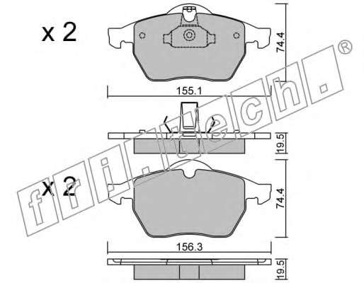Комплект тормозных колодок, дисковый тормоз