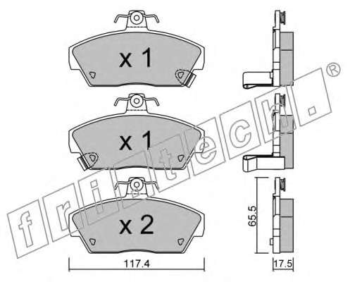 Комплект тормозных колодок, дисковый тормоз