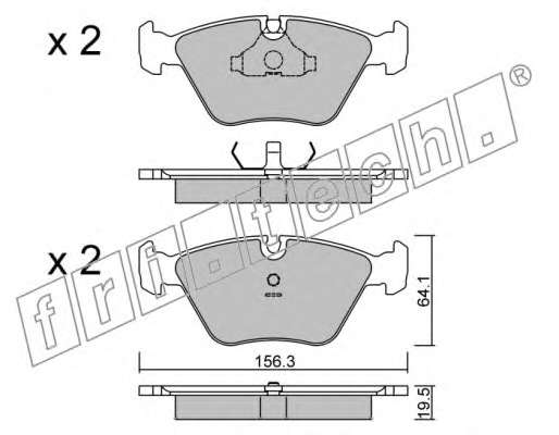 Комплект тормозных колодок, дисковый тормоз