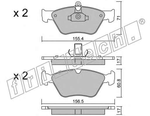Комплект тормозных колодок, дисковый тормоз
