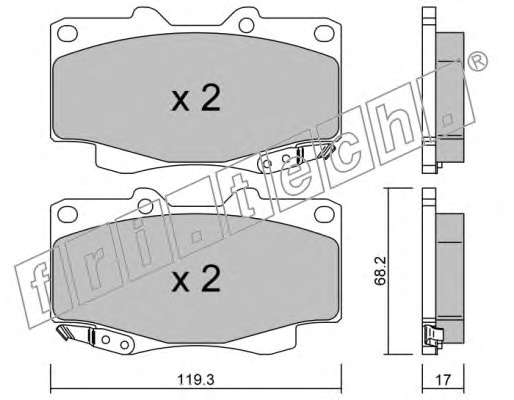 Комплект тормозных колодок, дисковый тормоз