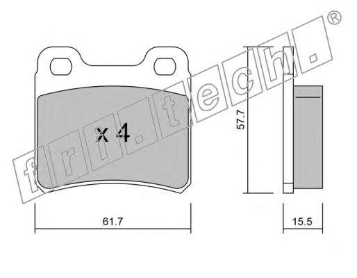 Комплект тормозных колодок, дисковый тормоз