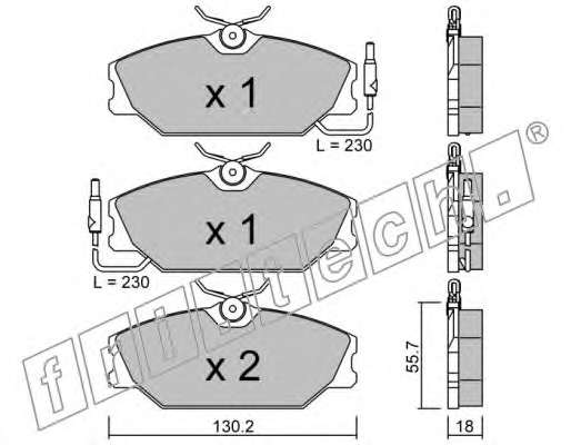 Комплект тормозных колодок, дисковый тормоз
