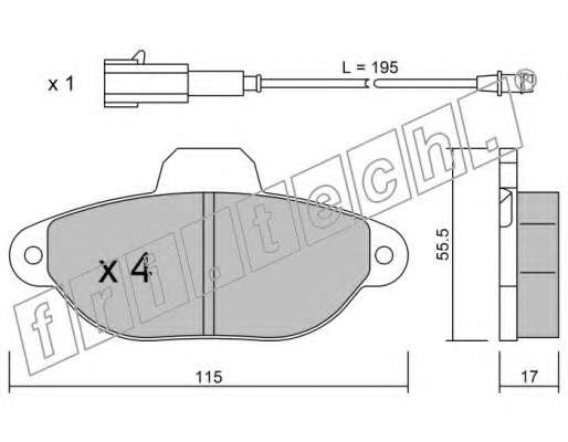 Комплект тормозных колодок, дисковый тормоз