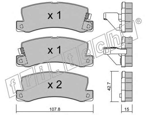 Комплект тормозных колодок, дисковый тормоз