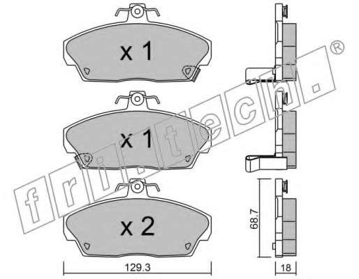 Комплект тормозных колодок, дисковый тормоз