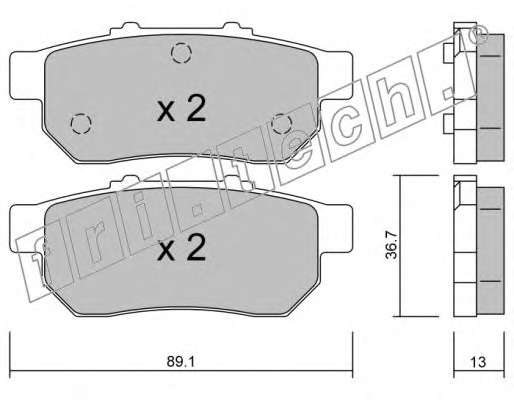 Комплект тормозных колодок, дисковый тормоз