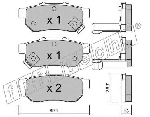Комплект тормозных колодок, дисковый тормоз