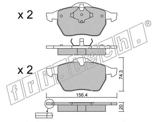 Комплект тормозных колодок, дисковый тормоз