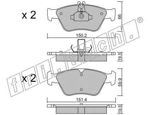 Комплект тормозных колодок, дисковый тормоз