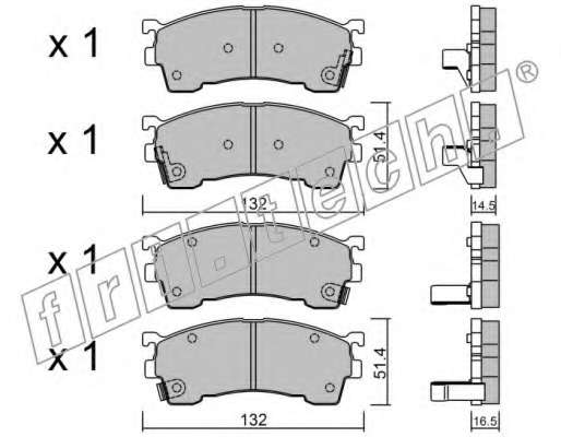 Комплект тормозных колодок, дисковый тормоз