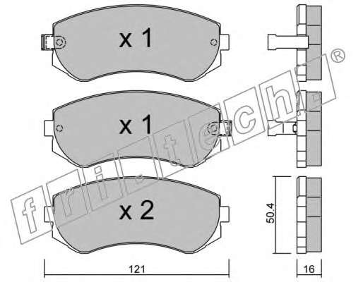 Комплект тормозных колодок, дисковый тормоз