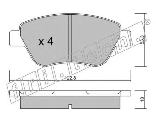 Комплект тормозных колодок, дисковый тормоз