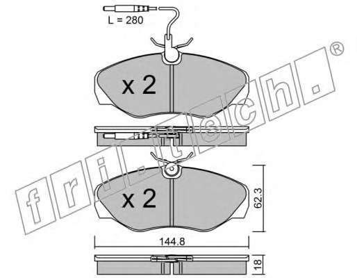Комплект тормозных колодок, дисковый тормоз