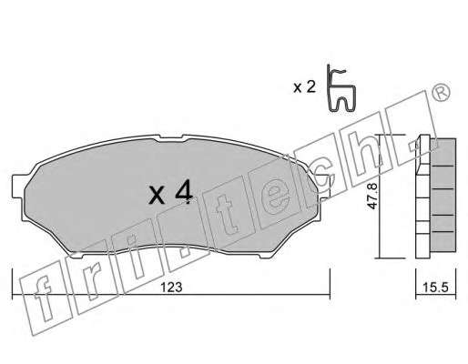 Комплект тормозных колодок, дисковый тормоз