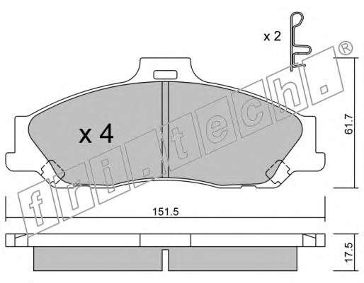 Комплект тормозных колодок, дисковый тормоз