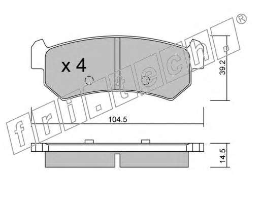 Комплект тормозных колодок, дисковый тормоз
