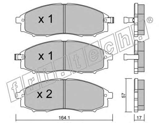 Комплект тормозных колодок, дисковый тормоз