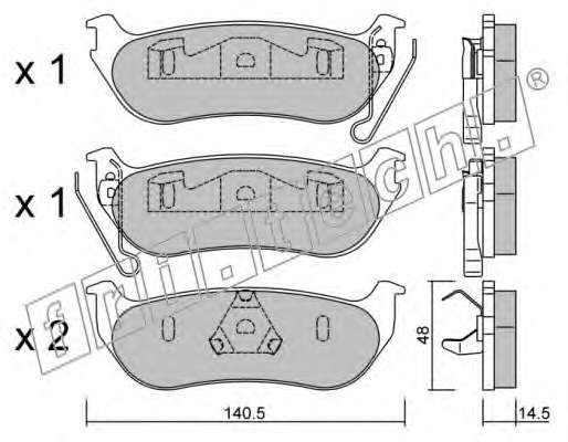 Комплект тормозных колодок, дисковый тормоз