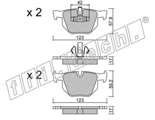 Комплект тормозных колодок, дисковый тормоз