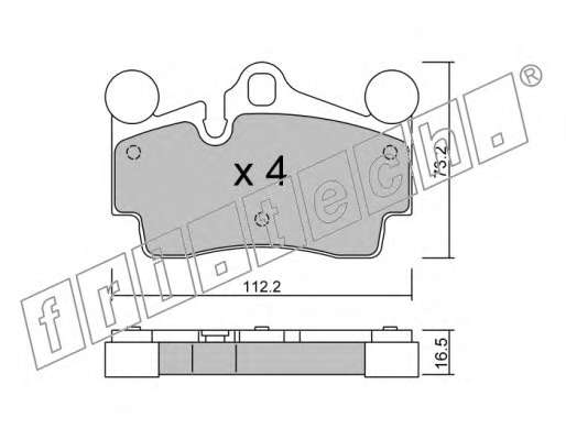 Комплект тормозных колодок, дисковый тормоз