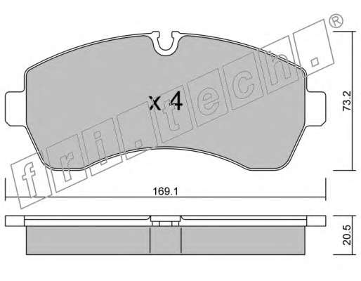 Комплект тормозных колодок, дисковый тормоз
