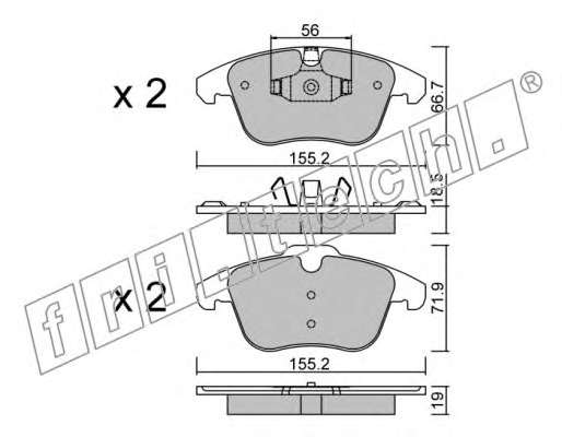 Комплект тормозных колодок, дисковый тормоз