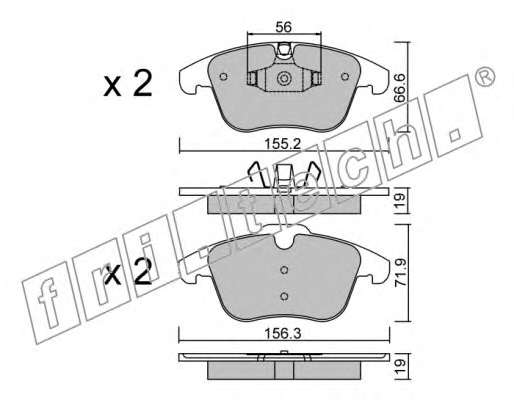 Комплект тормозных колодок, дисковый тормоз
