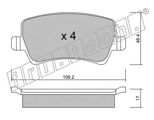 Комплект тормозных колодок, дисковый тормоз
