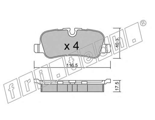Комплект тормозных колодок, дисковый тормоз