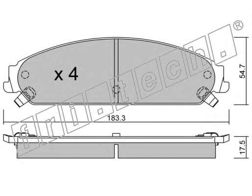 Комплект тормозных колодок, дисковый тормоз