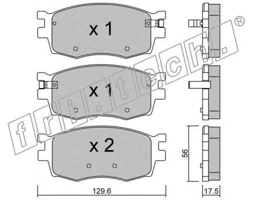 Комплект тормозных колодок, дисковый тормоз