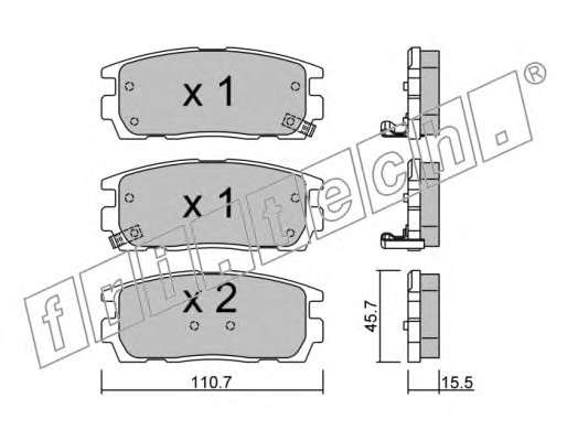 Комплект тормозных колодок, дисковый тормоз