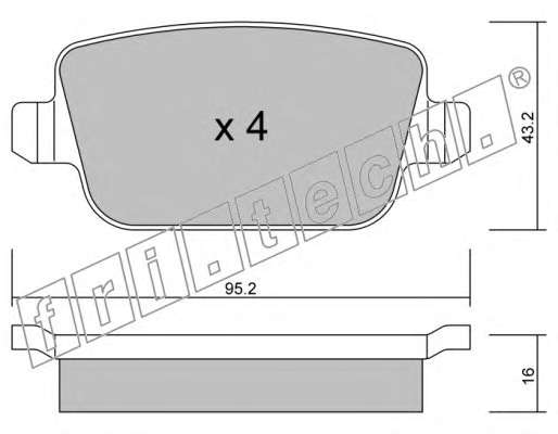 Комплект тормозных колодок, дисковый тормоз