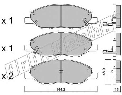 Комплект тормозных колодок, дисковый тормоз