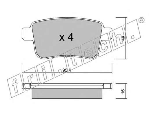 Комплект тормозных колодок, дисковый тормоз