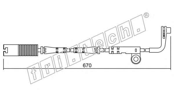 Сигнализатор, износ тормозных колодок
