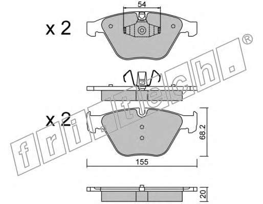 Комплект тормозных колодок, дисковый тормоз