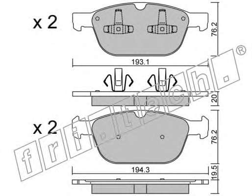 Комплект тормозных колодок, дисковый тормоз