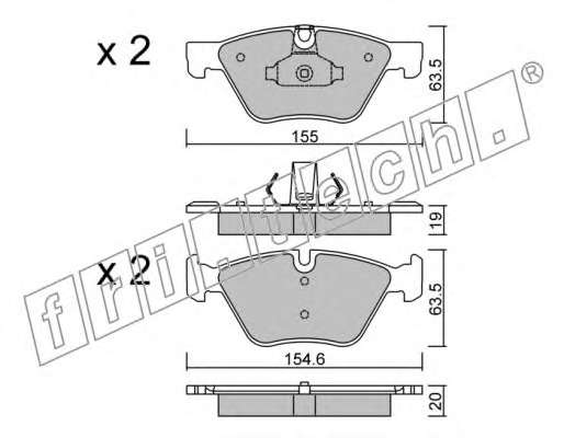 Комплект тормозных колодок, дисковый тормоз