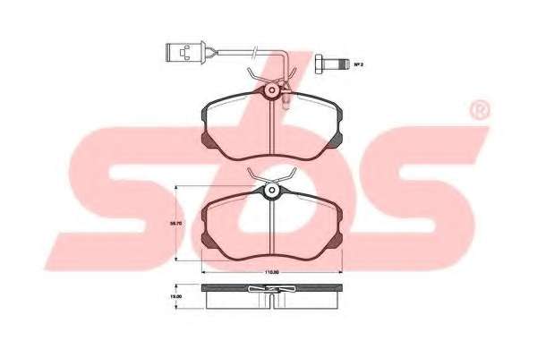 Комплект тормозных колодок, дисковый тормоз
