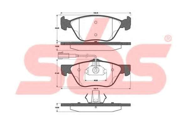 Комплект тормозных колодок, дисковый тормоз