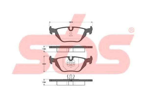 Комплект тормозных колодок, дисковый тормоз