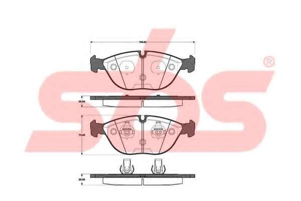 Комплект тормозных колодок, дисковый тормоз