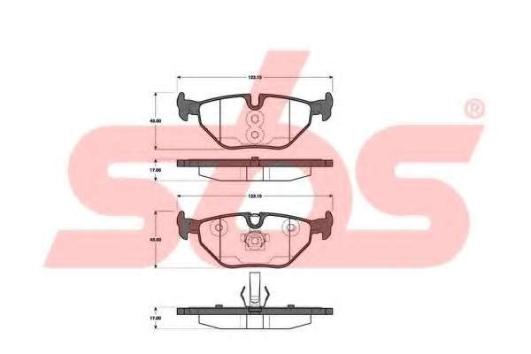 Комплект тормозных колодок, дисковый тормоз