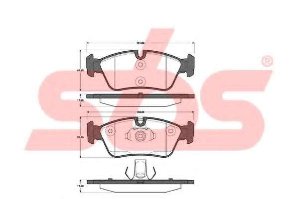 Комплект тормозных колодок, дисковый тормоз