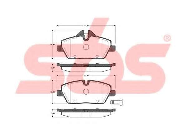 Комплект тормозных колодок, дисковый тормоз